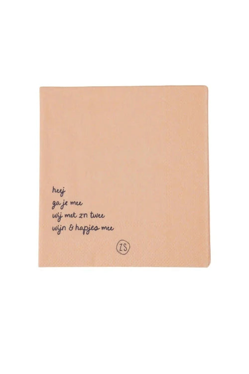 Servetten 12,5x12,5cm - Zalm