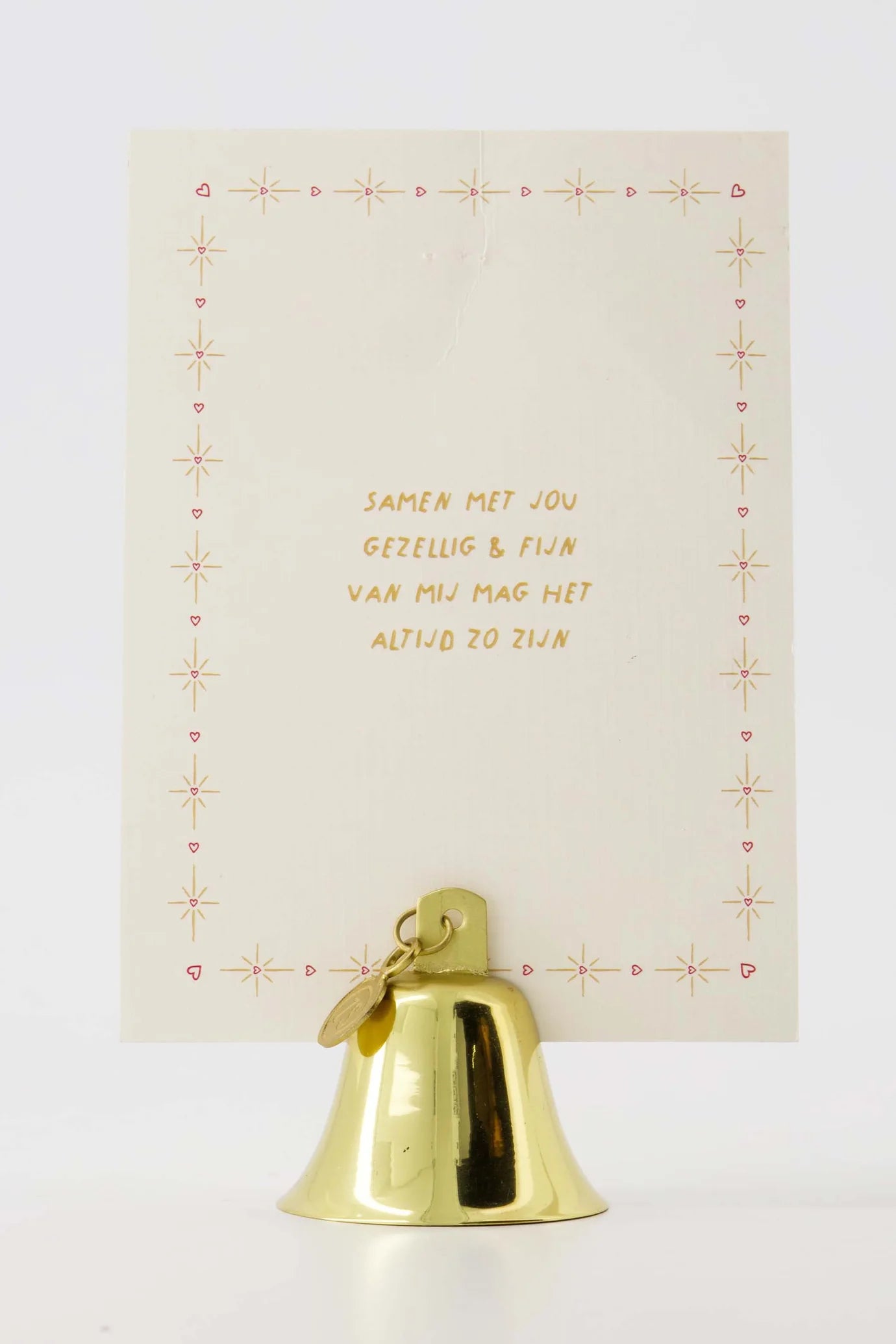 Kaartenstandaard Metaal Bel Goud