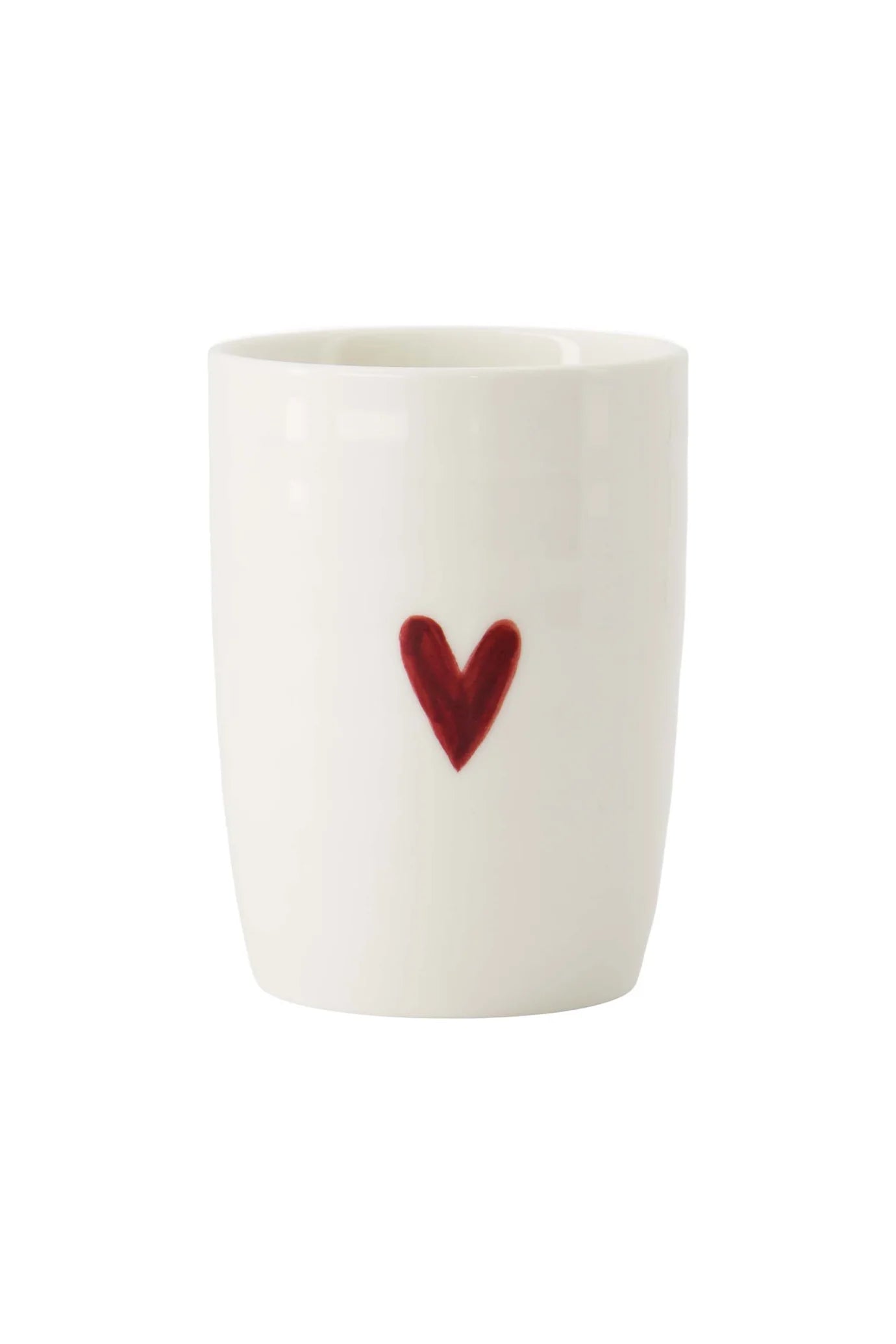 Koffiemok Hartje - Wit/Rood