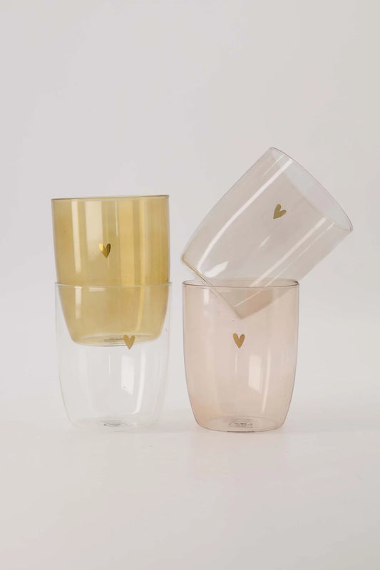 Drinkglas Hartje - Transparant