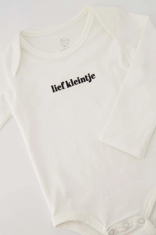 Rompertje Lief Kleintje Maat 62/68 - Wit/Zwart