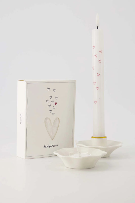 Waxinelichthouder Keramiek Schulp - Wit