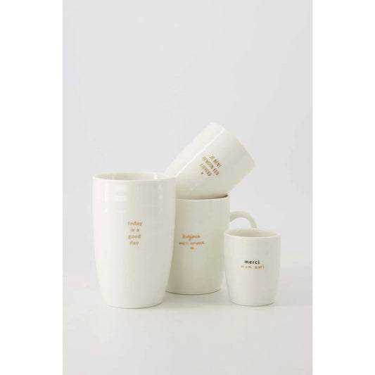 Theemok Bonjour Mon Amour - Wit/Goud