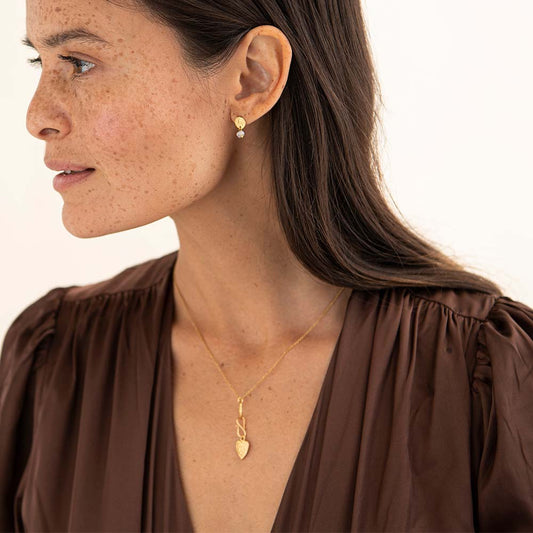 Vintage Heart Small Charm Gold Plated