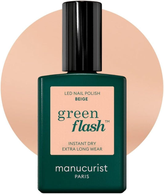 Green Flash Led Nail Polish - Beige