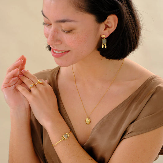 Oval Locket Small Peridot Necklace GP