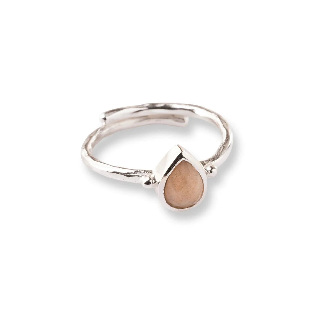 Enjoyment Peach Moonstone Ring S