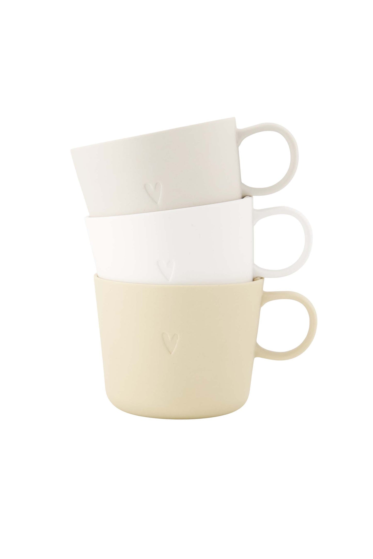 Coffee Mug With Handle Heart - Sand