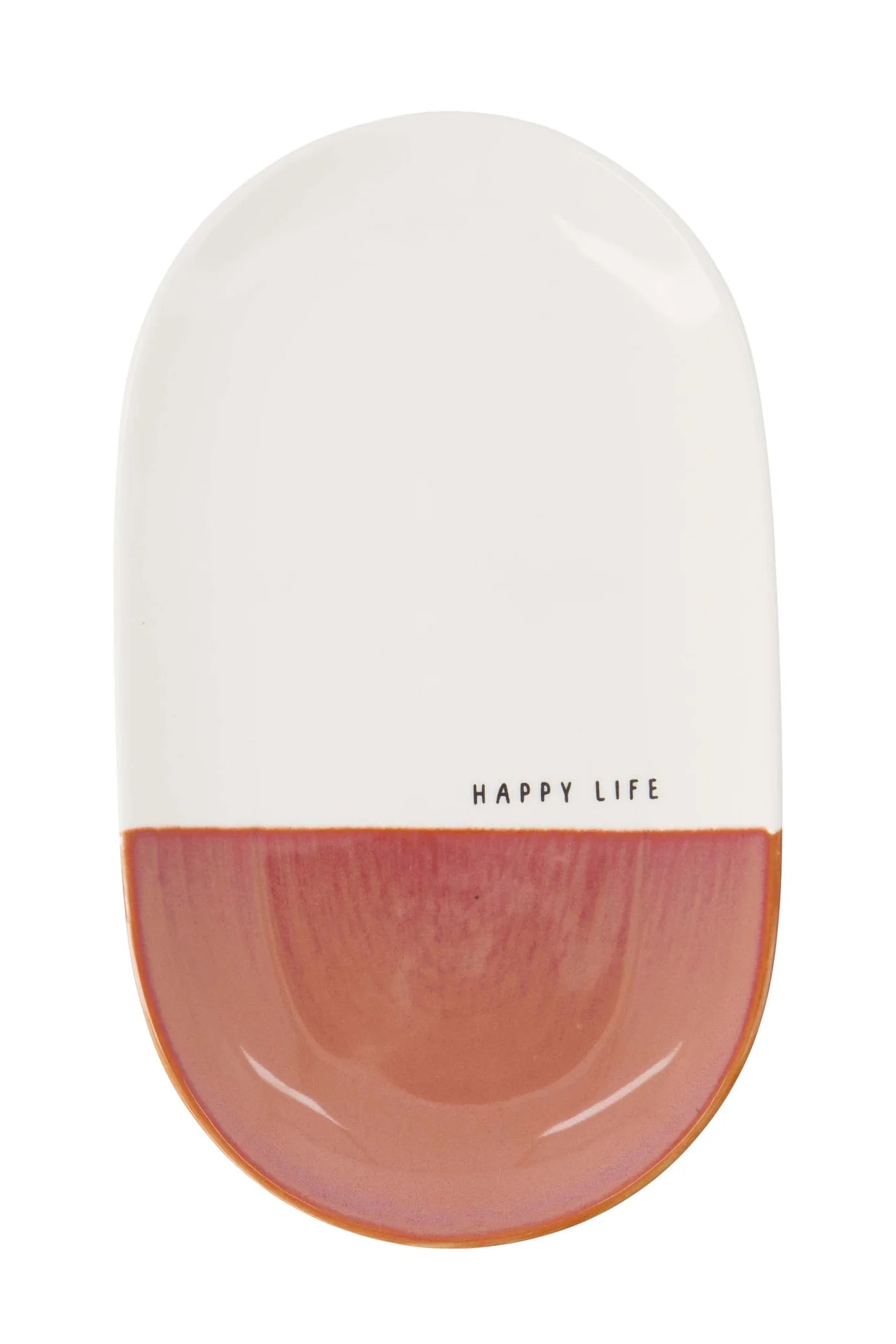 Serveerschaal Happy Life - Wit/Burgundy