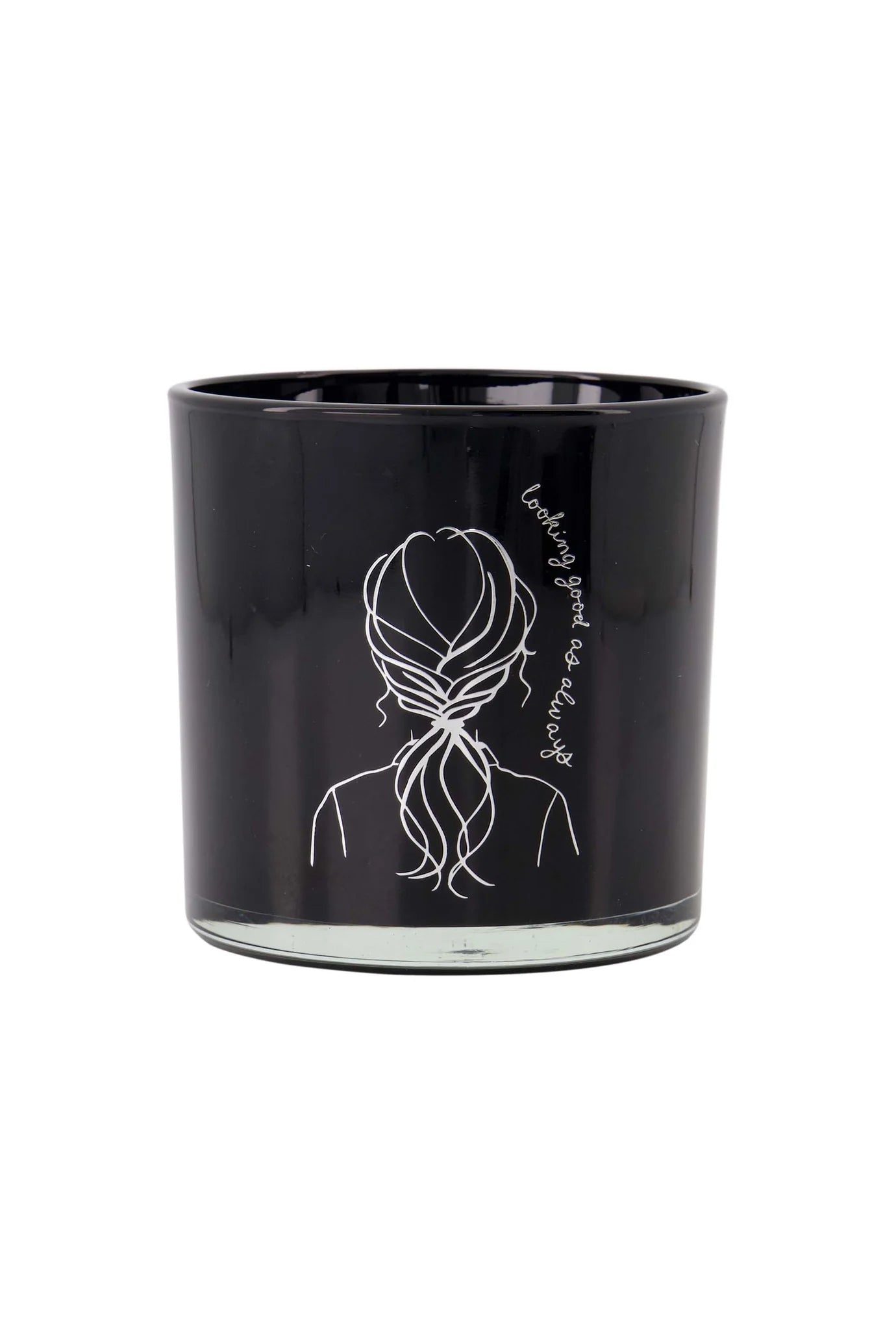 Geurkaars Glas - Vrouw Zwart