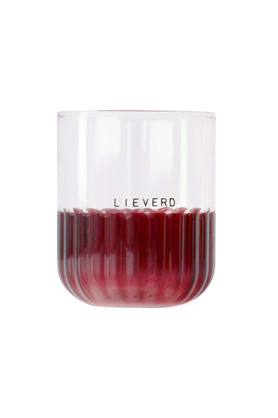Drinkglas Lieverd Transparant Glas - Rood