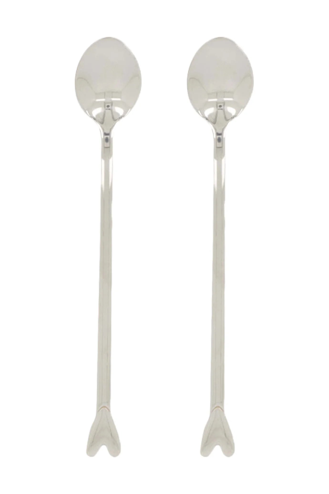 Set Van 2 Lange Lepels Hartje - Zilver