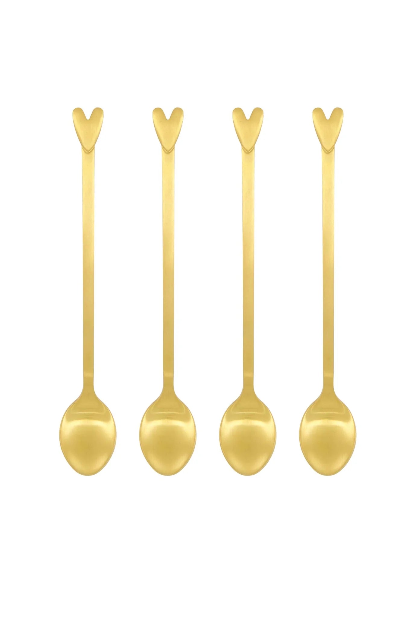 Set 4 Lepels Hartje - Goud