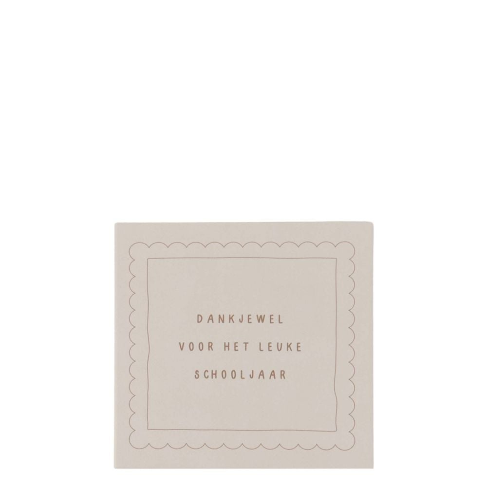 Geurkaars In Wikkel Schooljaar - Wit/Oker