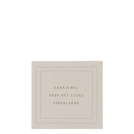 Geurkaars In Wikkel Schooljaar - Wit/Oker