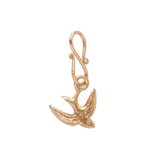 Swallow Small Charm Gold Plated