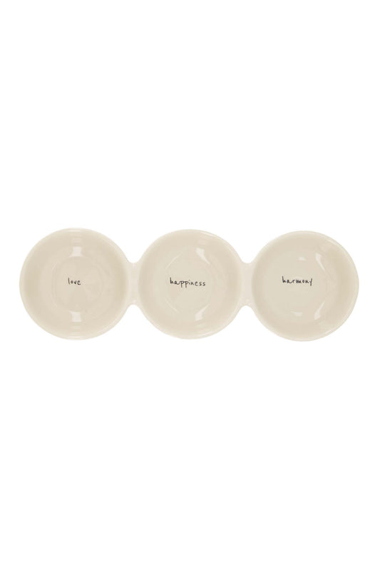 Serving Plate Love Happiness Harmony - Sand