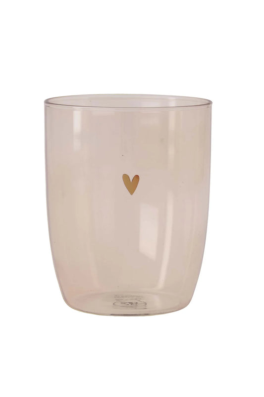 Drinkglas Hartje - Roze