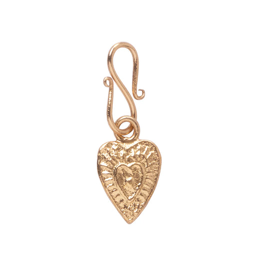 Vintage Heart Small Charm Gold Plated