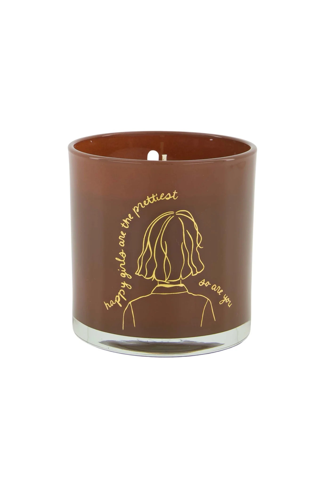Geurkaars Glas - Vrouw Bruin
