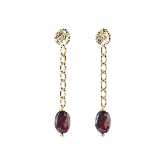 Meditation Garnet Earrings GP