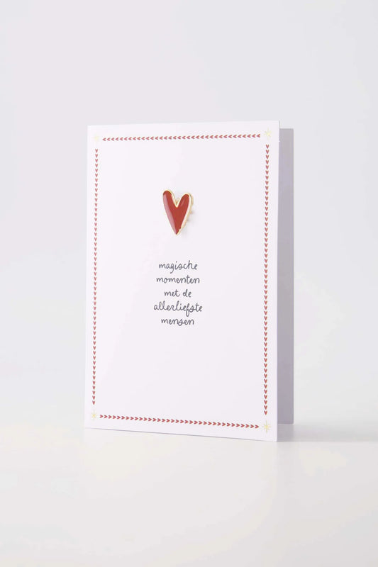 Wenskaart Broche Magische Momenten - Wit