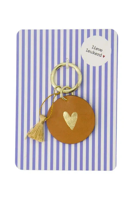 Ansichtkaart Sleutelhanger Lieve Leukerd - Blauw