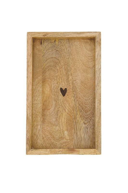 Servethouder Hout Hartje - Naturel