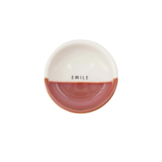 Dipschaaltje Smile - Wit/Burgundy