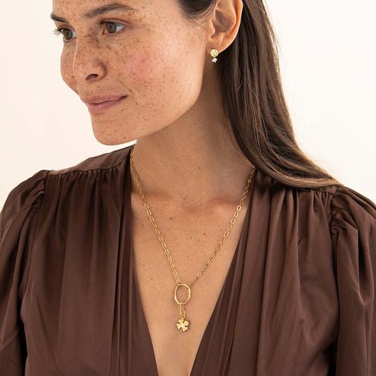 Clover Small Charm Gold Plated