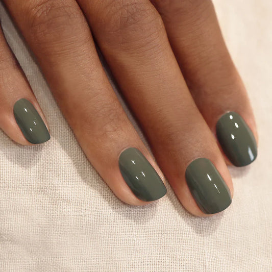 Green Flash Led Nail Polish - Khaki