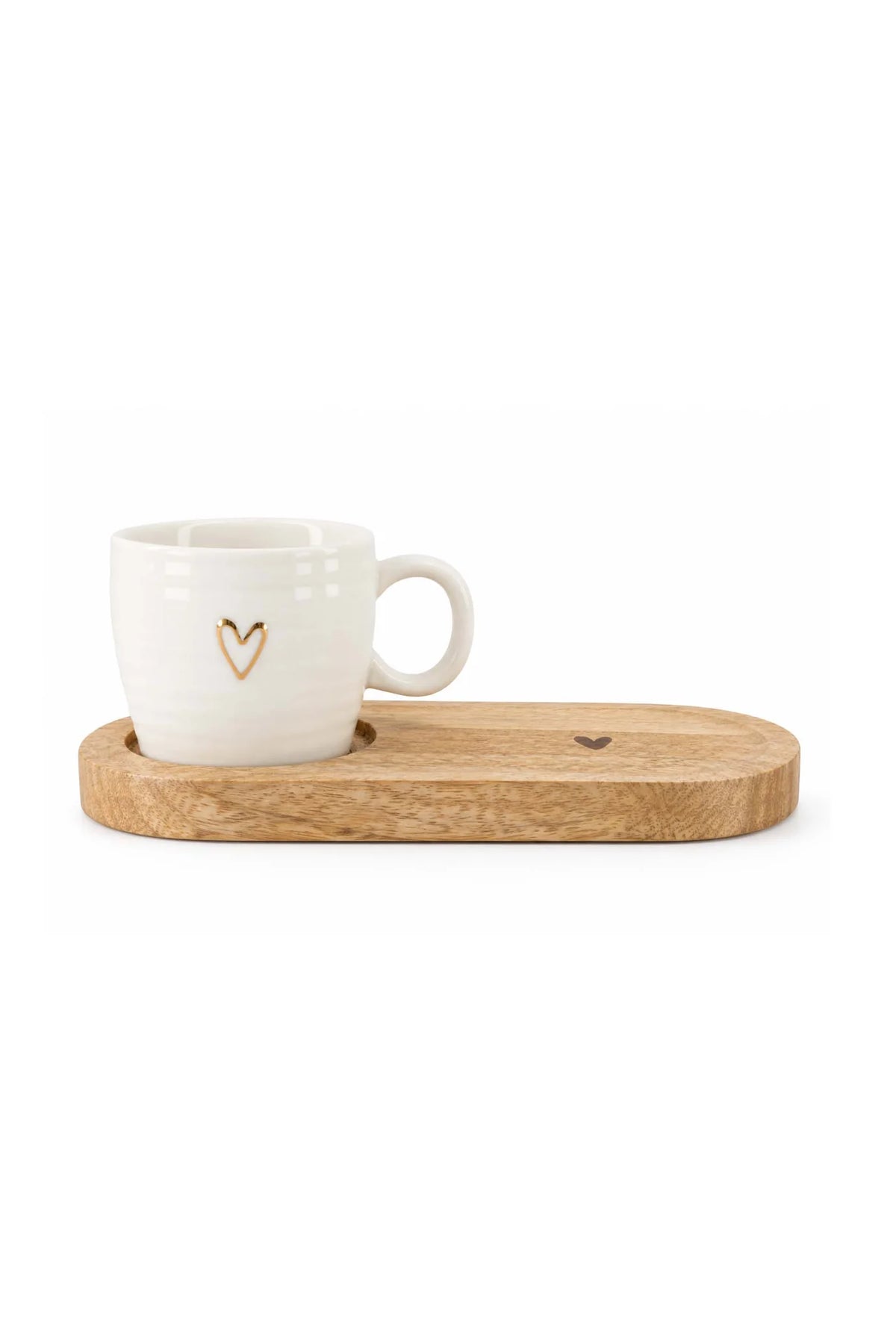 Serving Tray Wood Heart - Naturel