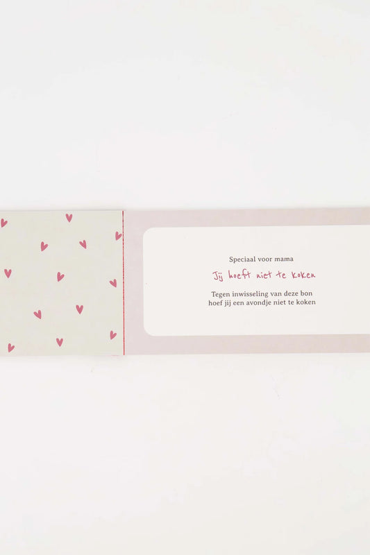 Kadobonnen Boekje Mama - Rood/Linnen
