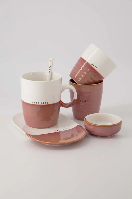 Theemok Happiness Wit/Burgundy