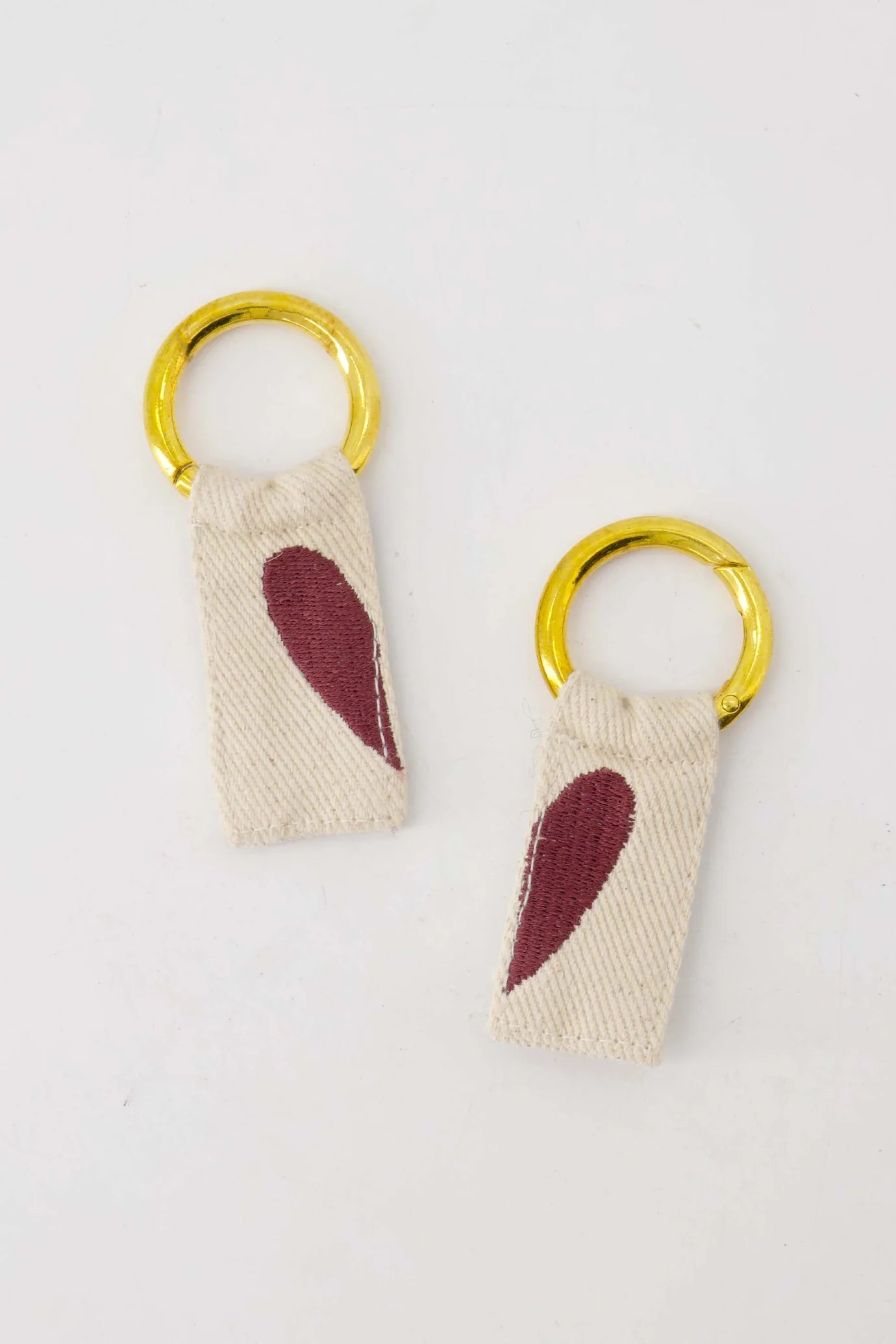 Ansichtkaart Sleutelhangers Hart - Wit/Rood