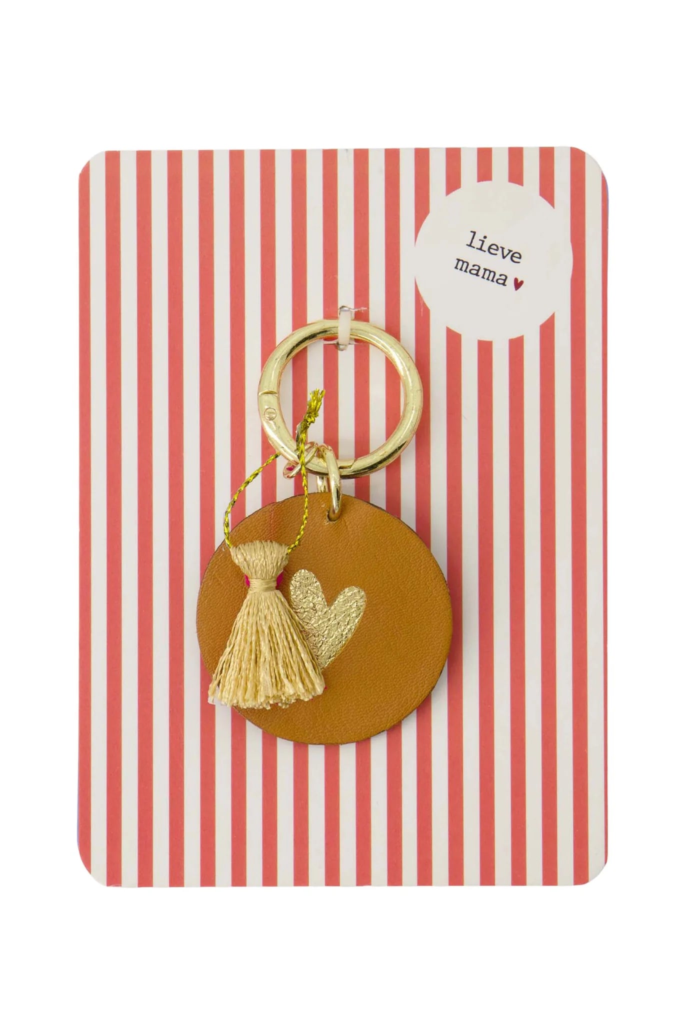 Ansichtkaart Sleutelhanger Lieve Mama - Rood