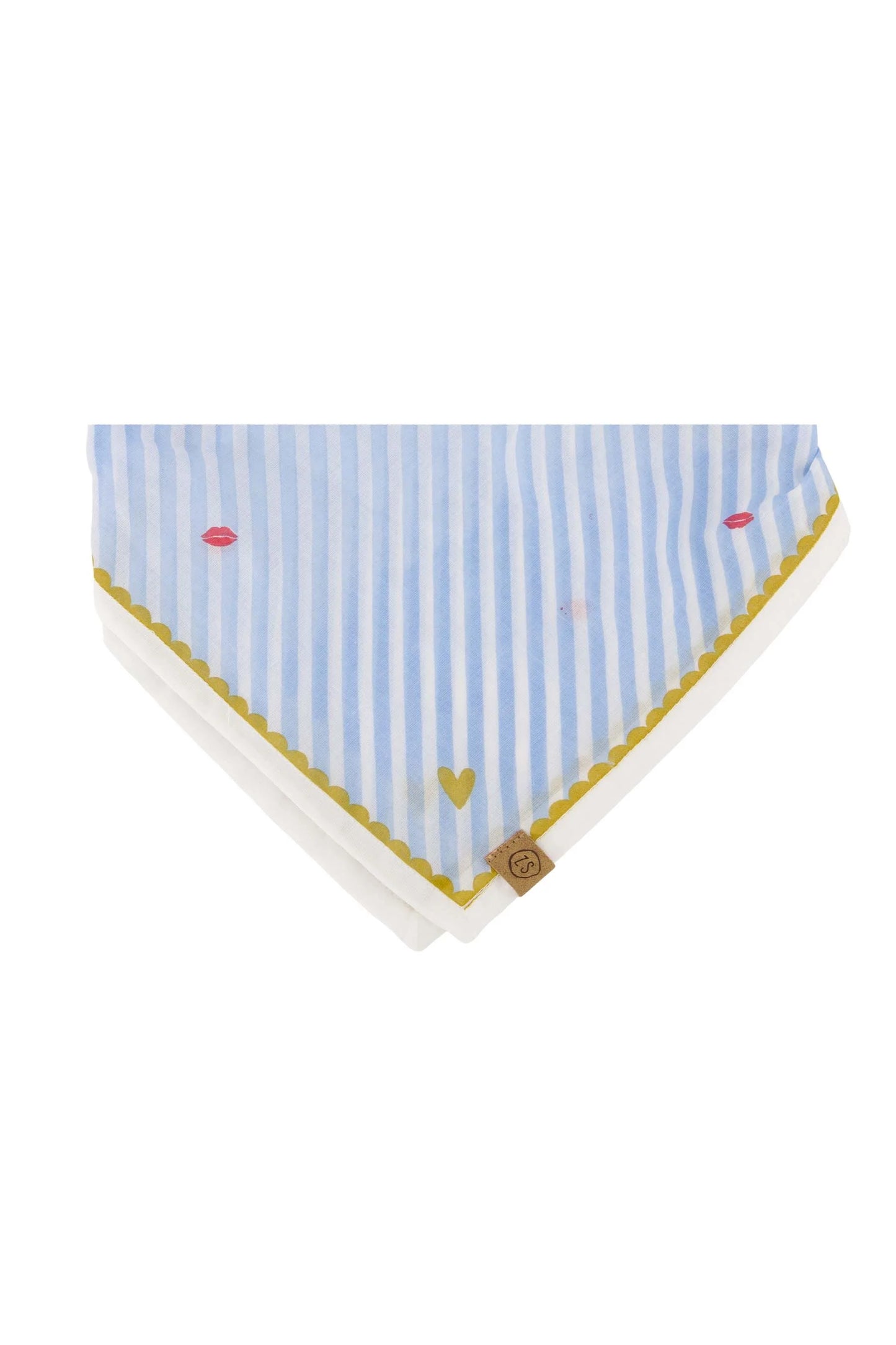 Bandana Bisous Hond - Gestreept - Wit/Blauw