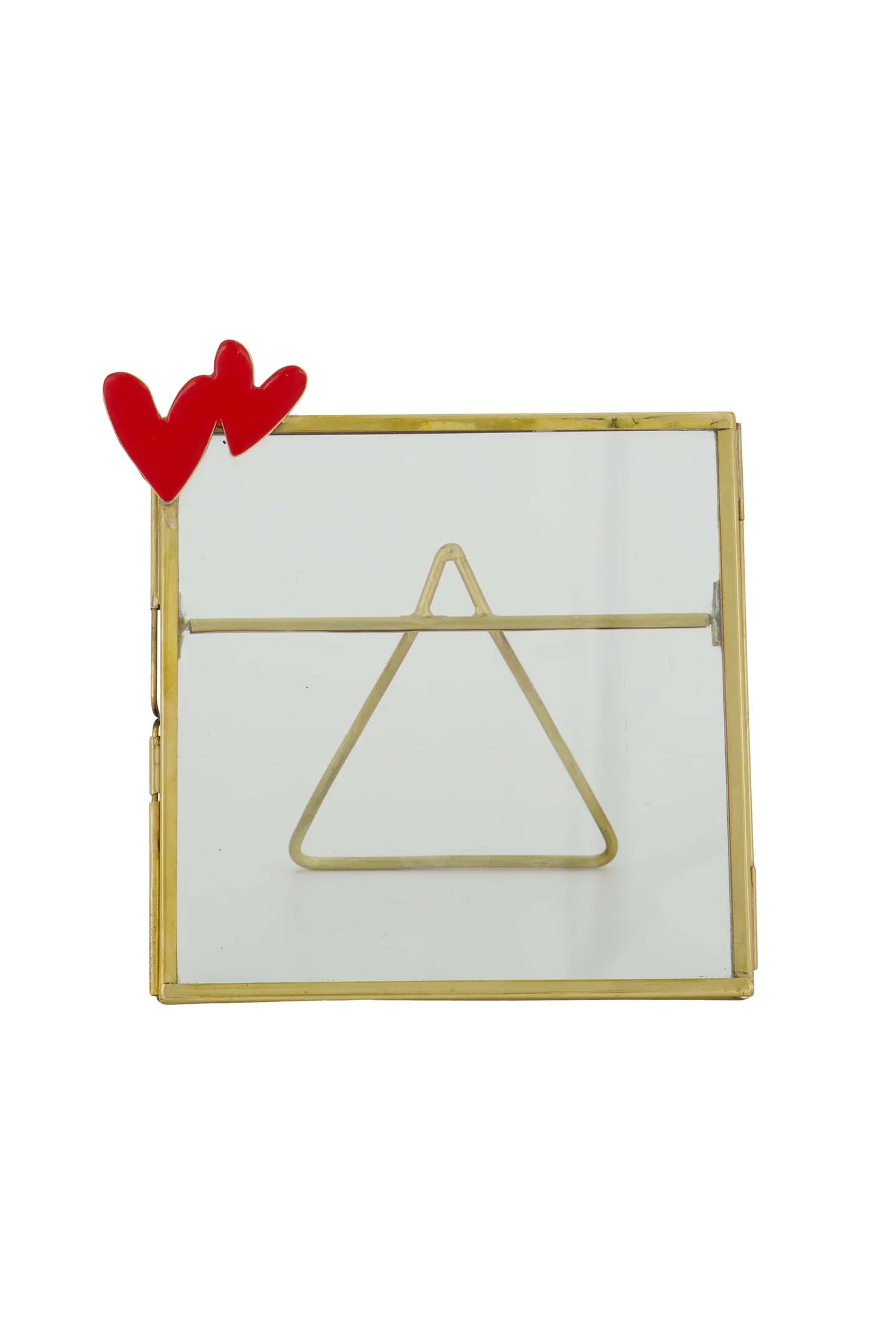 Fotolijstje Metaal Hartjes - Rood/Goud