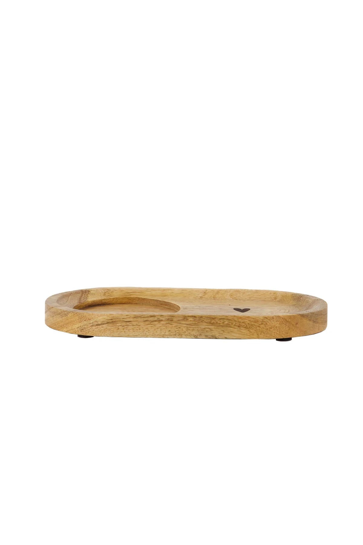 Serving Tray Wood Heart - Naturel