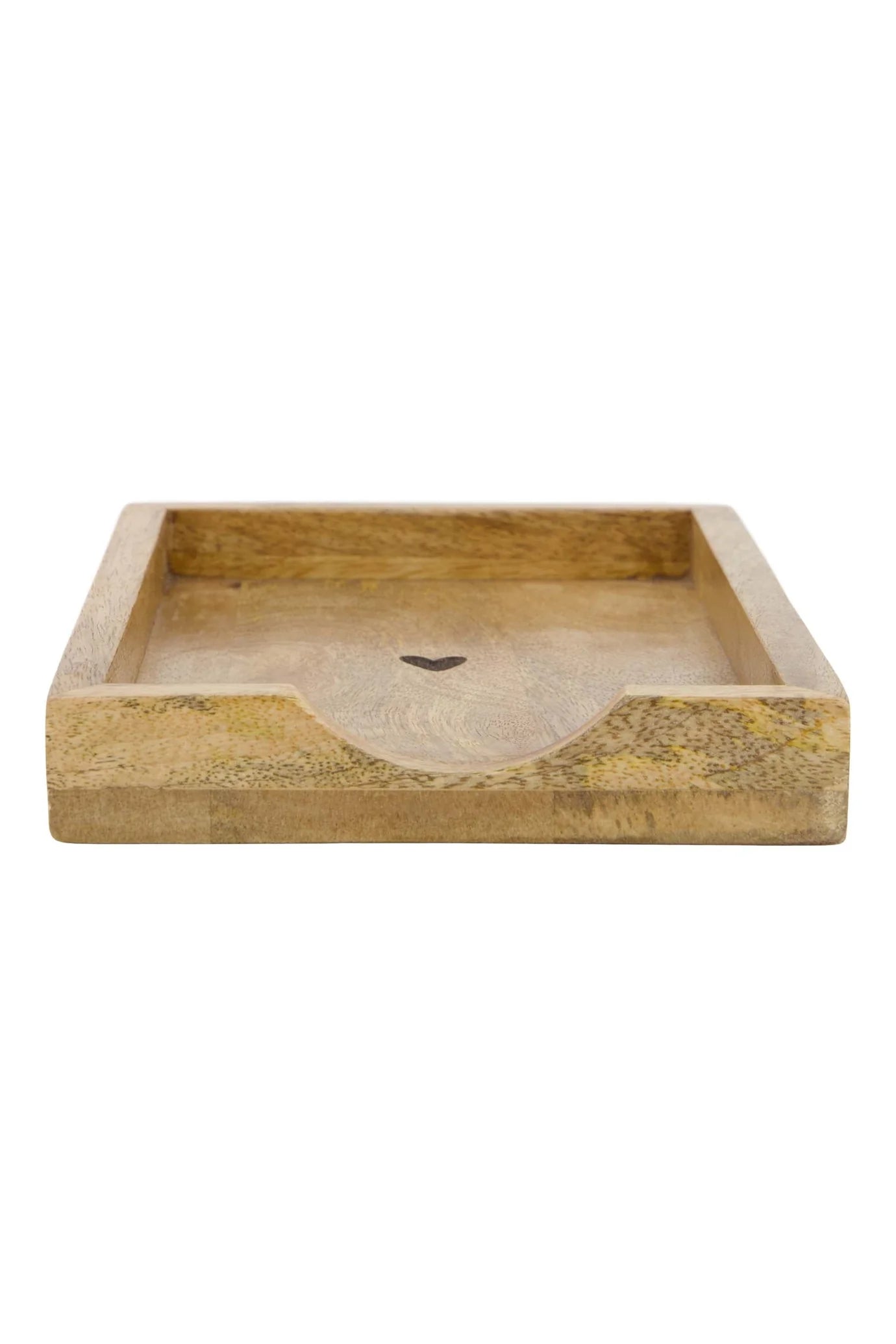 Servethouder Hout Hartje - Naturel