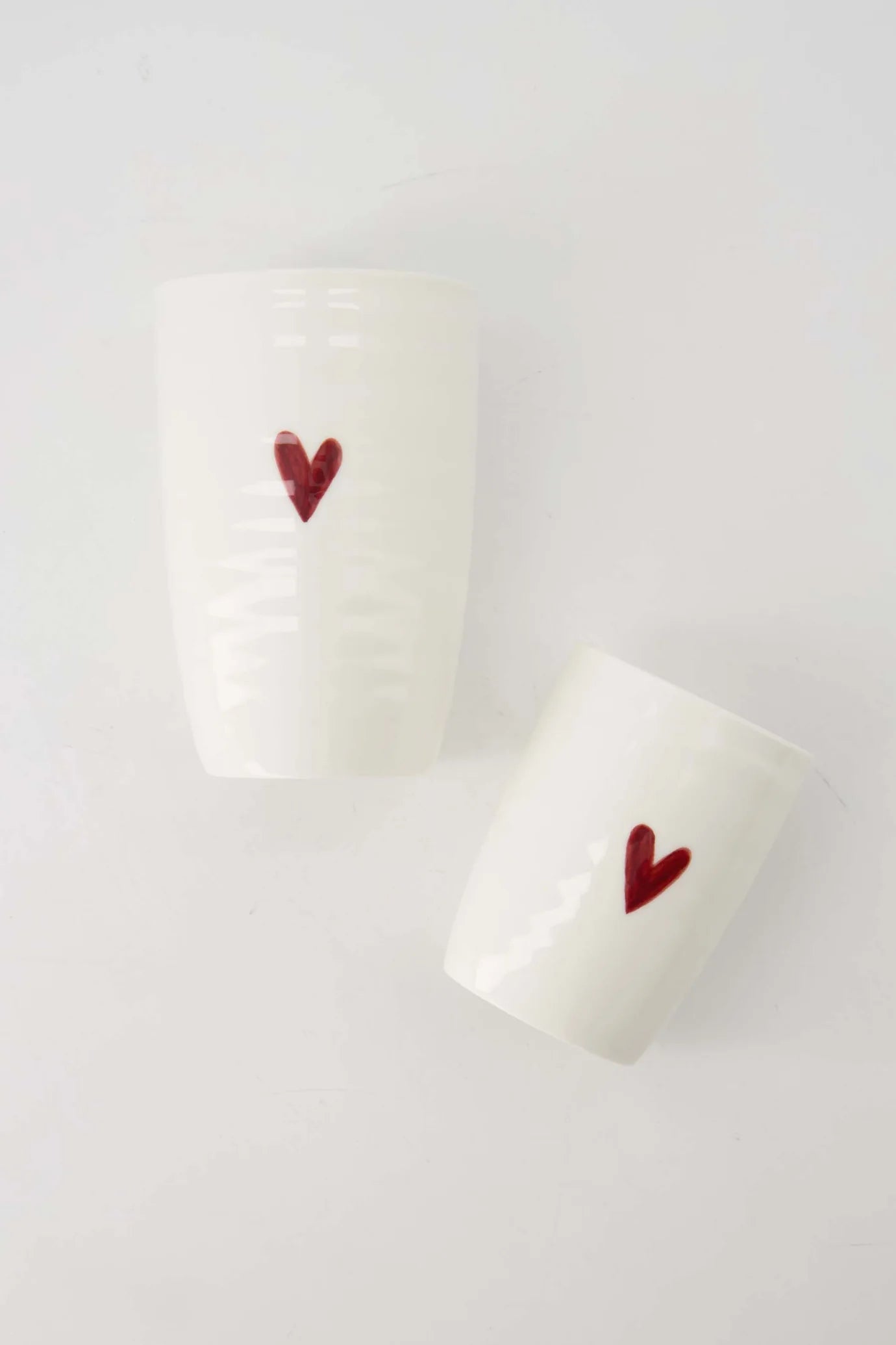 Koffiemok Hartje - Wit/Rood