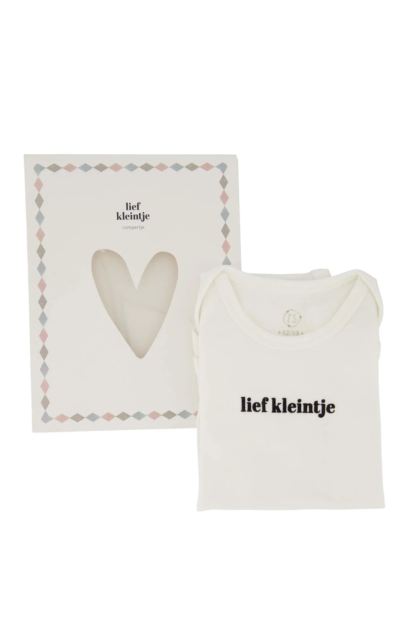 Rompertje Lief Kleintje Maat 62/68 - Wit/Zwart
