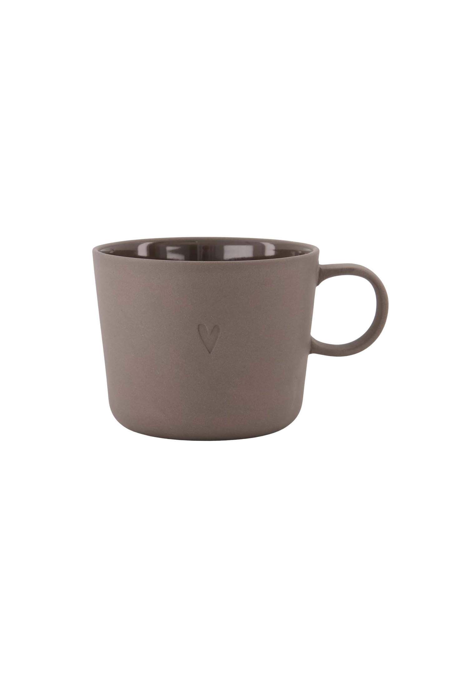 Cappuccino Mug Heart - Dark Brown
